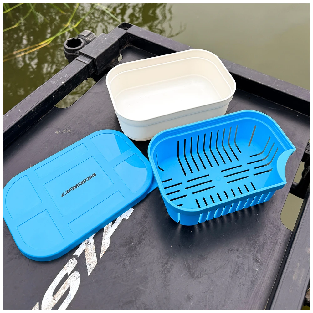 Cresta Bait Tub 600Ml Closed Lid + Drain