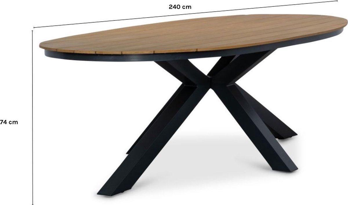 Leslie Living Tafel Arezzo Ovaal 240 CM