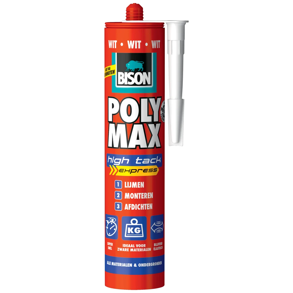 Bison Poly Max High Tack Express 425 G Koker Wit