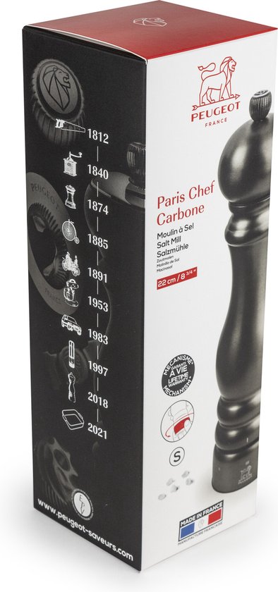 Peugeot Paris Chef U'Select Zoutmolen 22 Cm Carbon