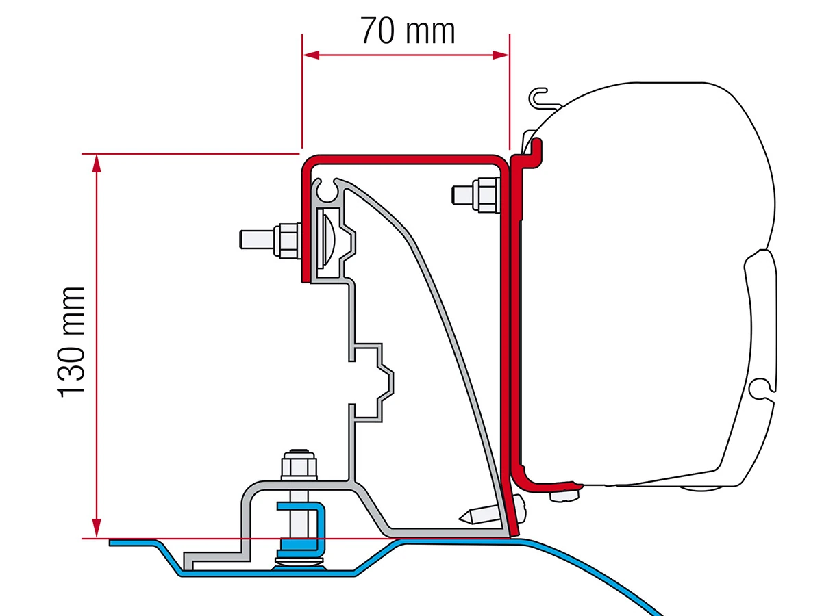 Fiamma Kit Ducato H2 Roof Rail
