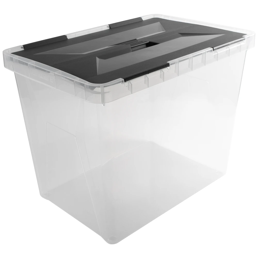 Sunware Onyx Opbergbox 40L Transparant Antraciet 494X323X363Mm