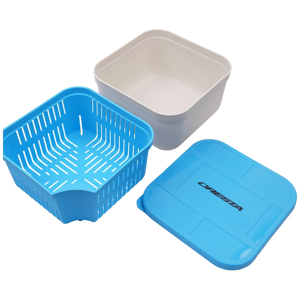 Cresta Bait Tub 1600Ml Closed Lid + Drain