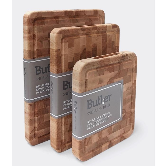 Butler Snijplank Beuk Kops 31 x 27,5 Cm