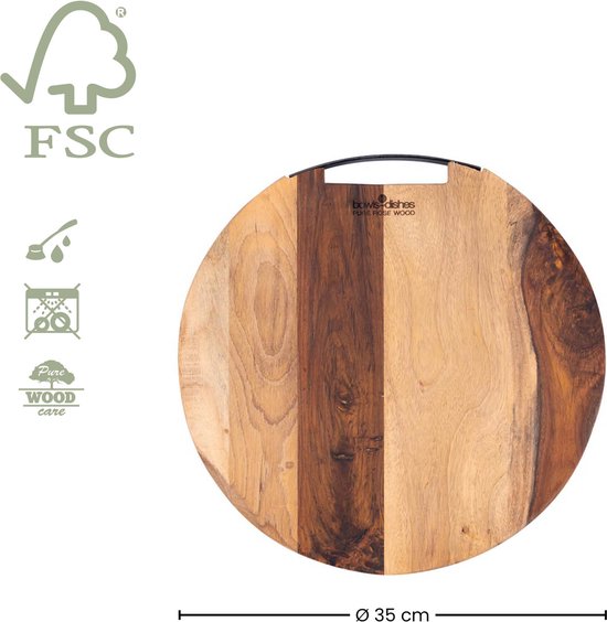Bowls & Dishes Pure Rose Wood Serveerplank Rond