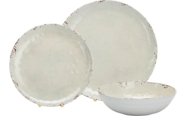 Flamefield Rustic Pearl 12-Delige Anti-Slip Servies Set