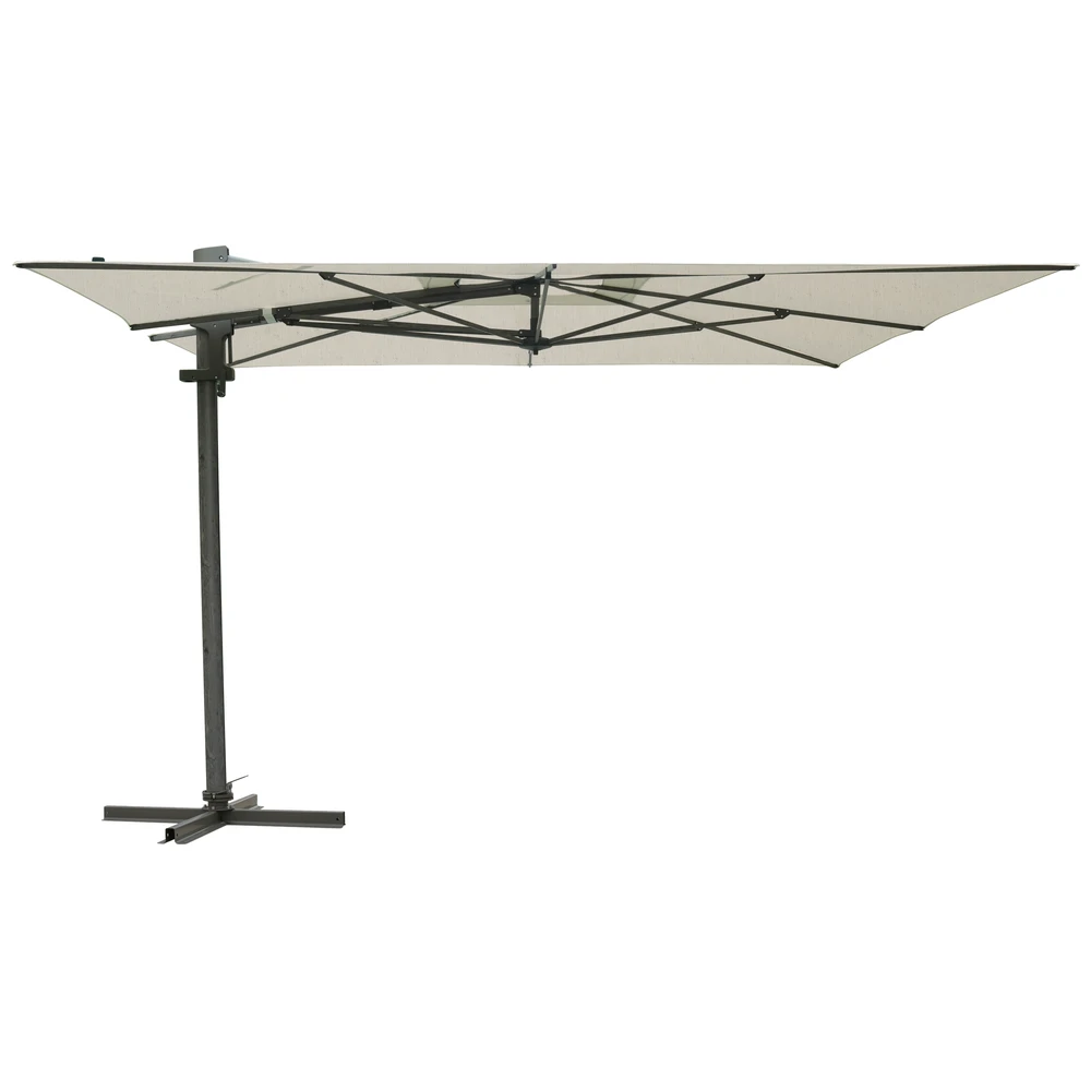 Madison Parasol Braga Chestnut 355X300Cm SD Poly - Mellow Silver
