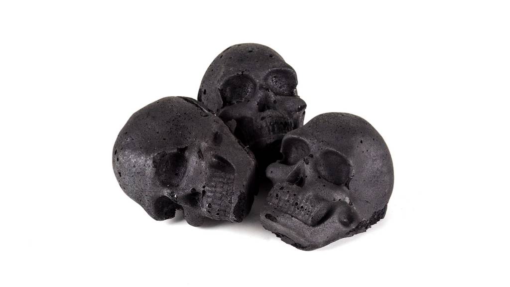 Skulls Geschenkdoos Houtskoolbriketten Skulls, 3 Stuks