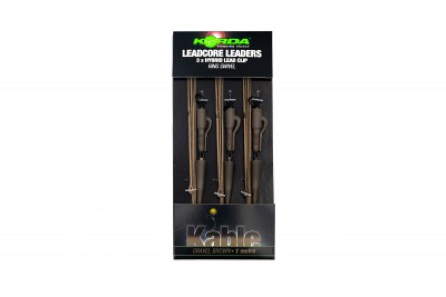 Korda Leadcore Leader Lead Clip - Gravel 3 Per Pack - 1 M