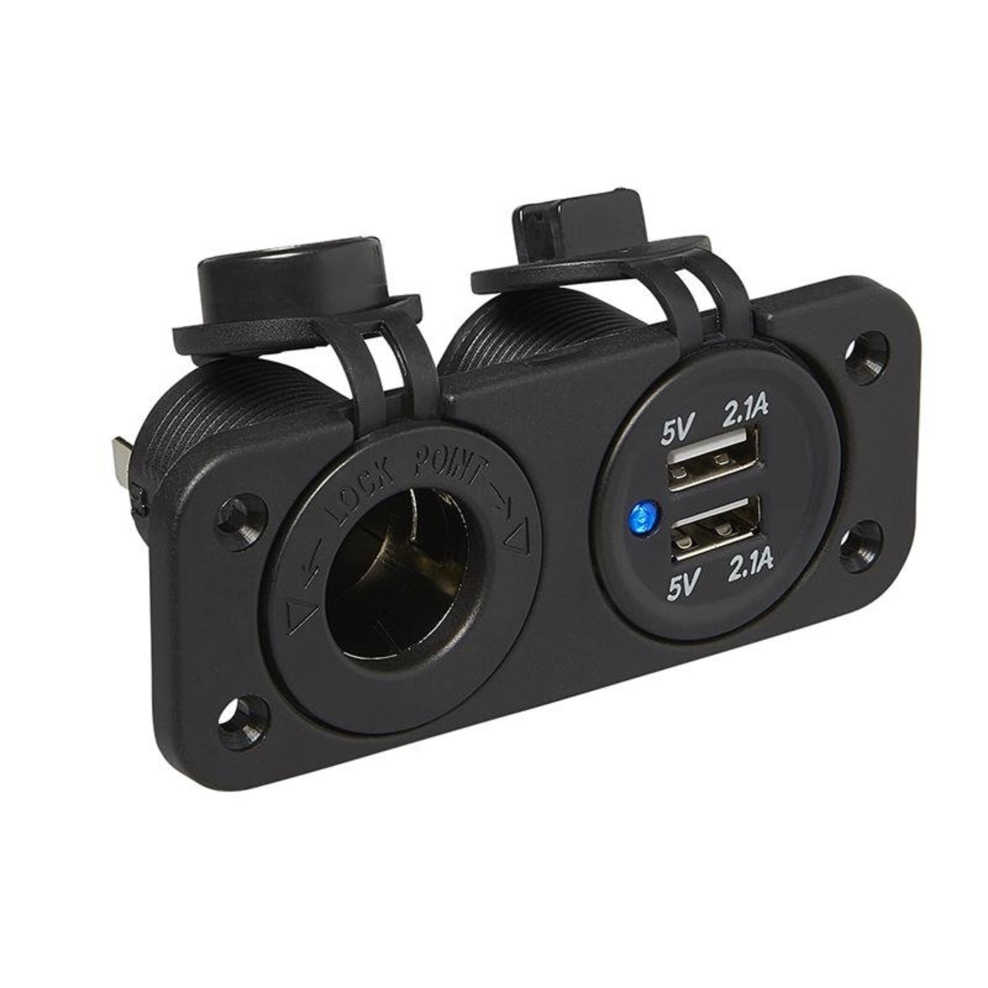 Proplus Inbouw Kit: Stekkerdoos Din + Usb Poort Dubbel 2X2100Ma Proplus Inbouw Kit: Stekkerdoos Din + Usb Poort Dubbel 2X2100Ma