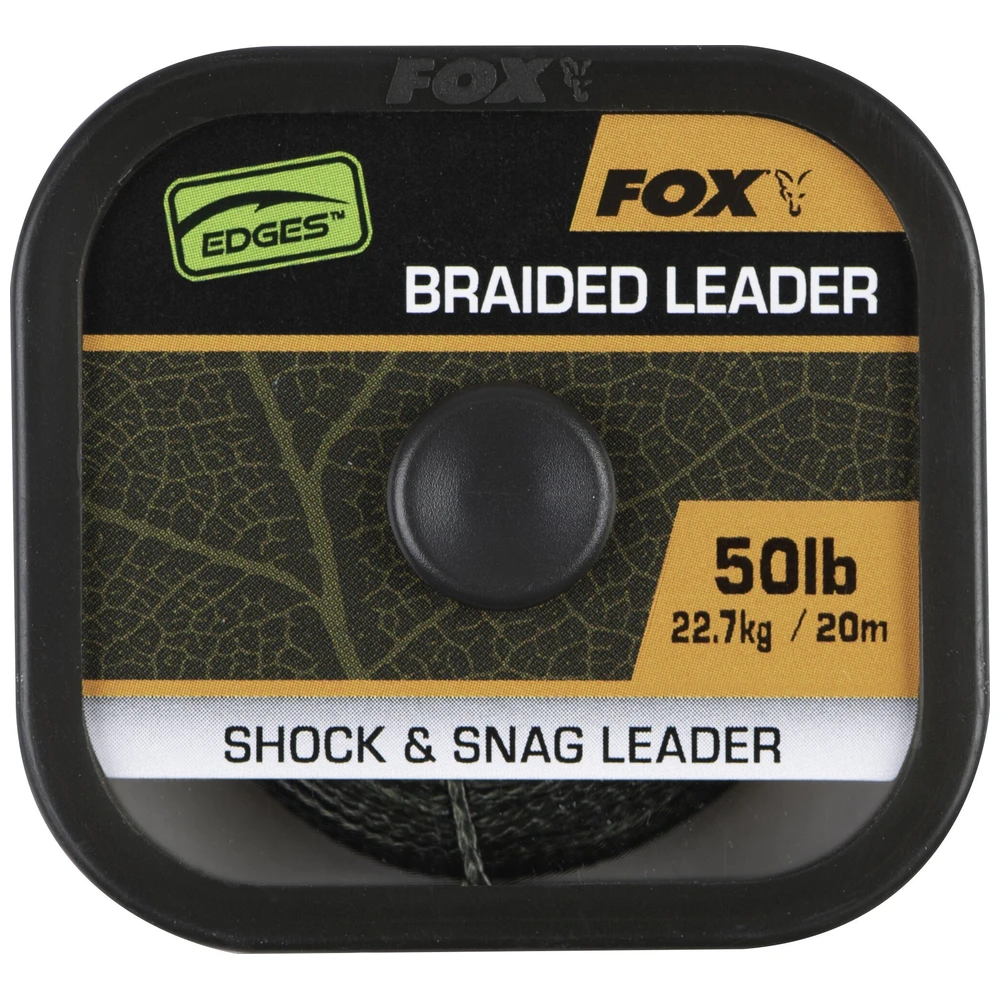 Fox Naturals Braided Leader Shock & Snag Leader 50Lb