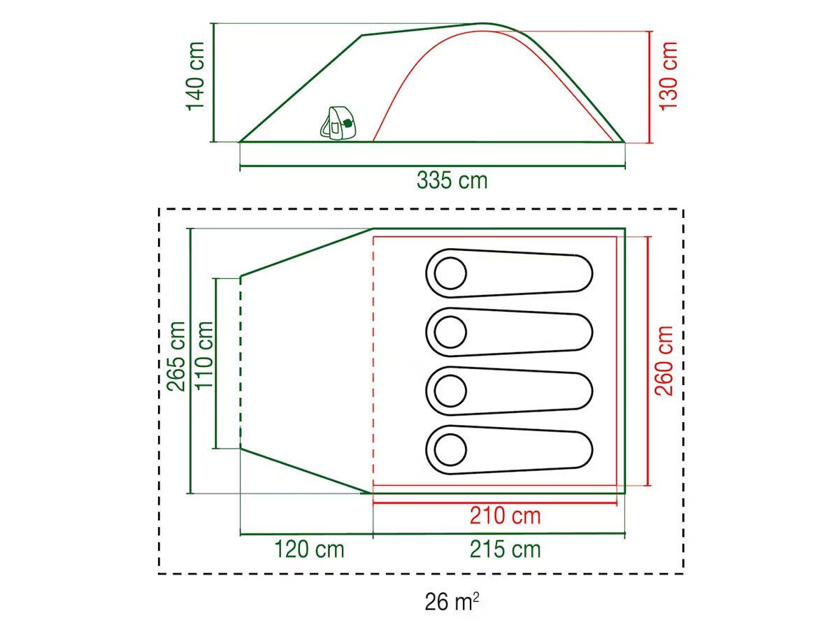 Coleman Tent Darwin 4+ Blackout