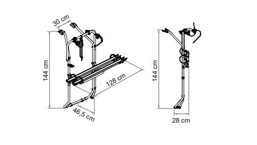 Fiamma Carry-Bike Volkswagen T5 D - T6 D Deep Black