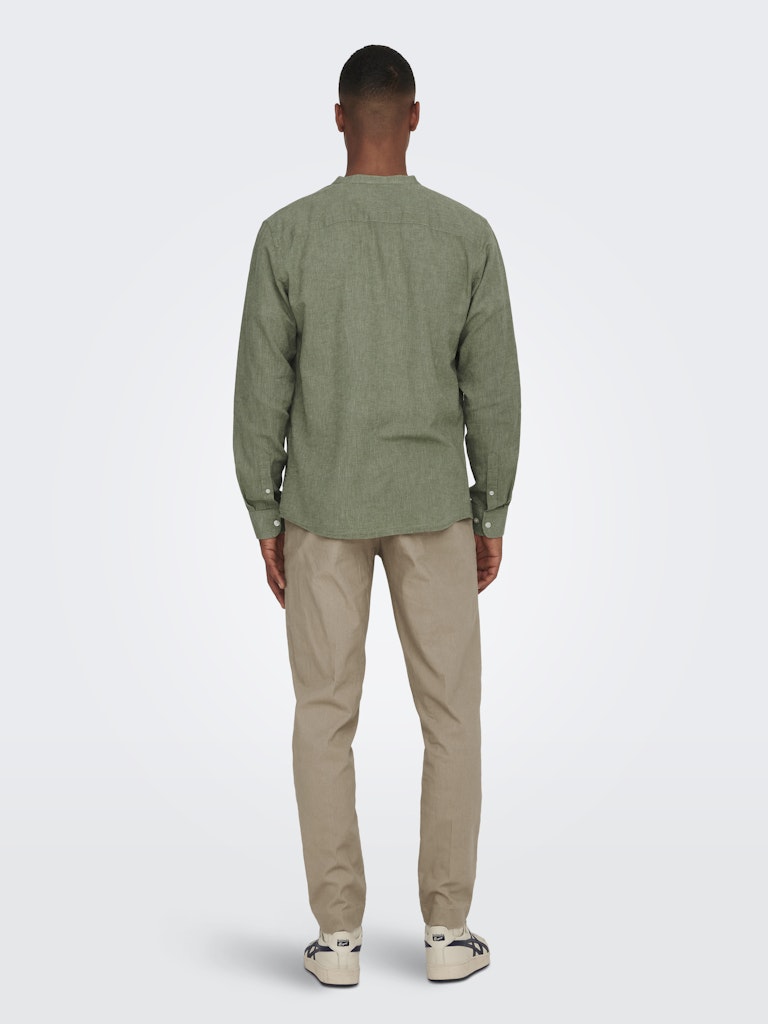 Only & Sons Caiden Life Ls Linen Blend Mao Heren