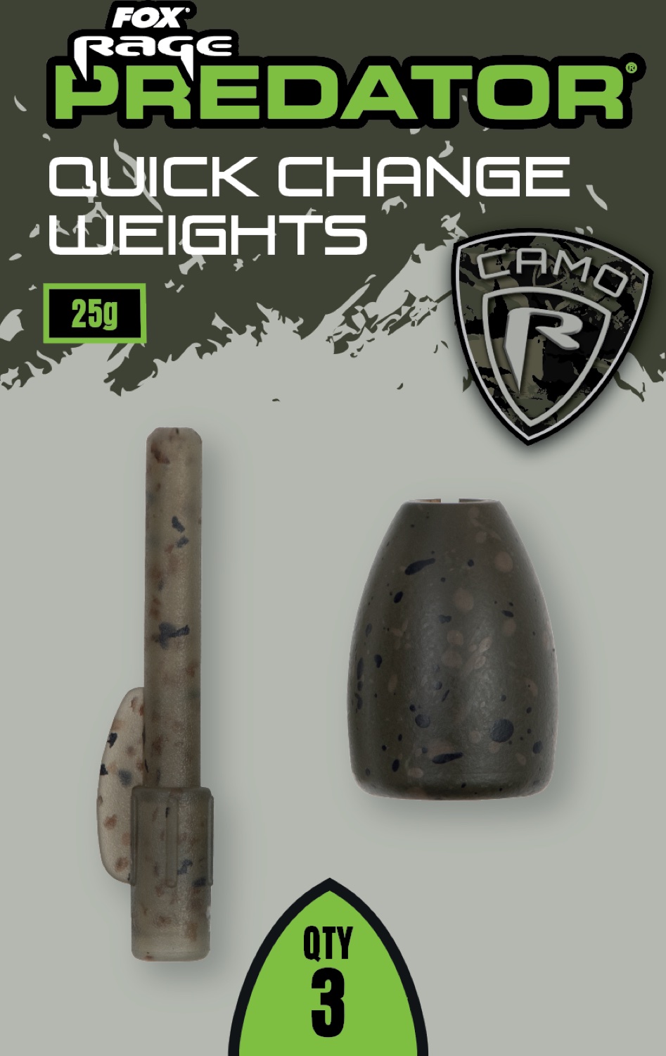Fox Rage Predator Quick Change Weights 10G Camo