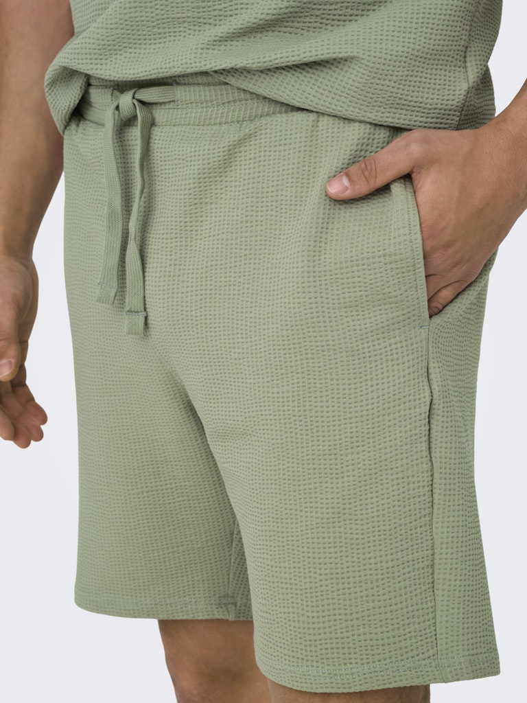 Only & Sons Kian Life Reg Seersucker Shorts Heren