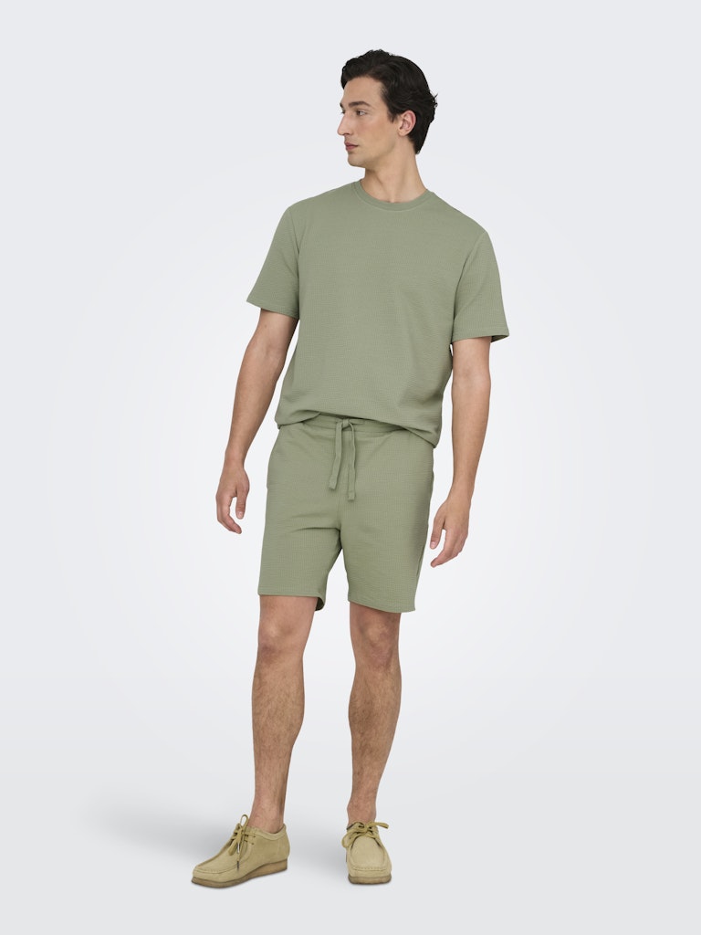 Only & Sons Kian Life Reg Seersucker Shorts Heren