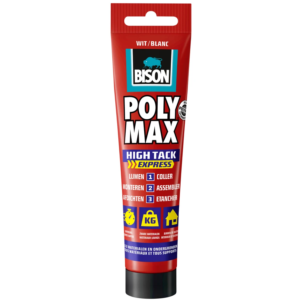 Bison Poly Max High Tack Express 165 G Tube Wit