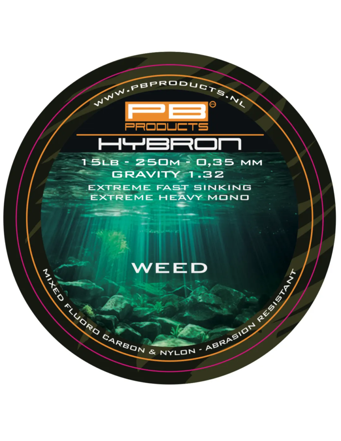 PB Products Hybron 0.35mm 15lb 250M Weed