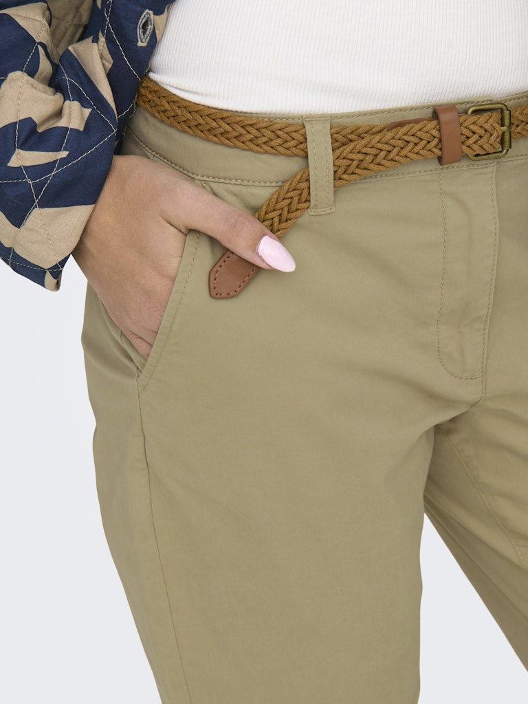 JDY Chicago MW Belted Chino Pants Dames