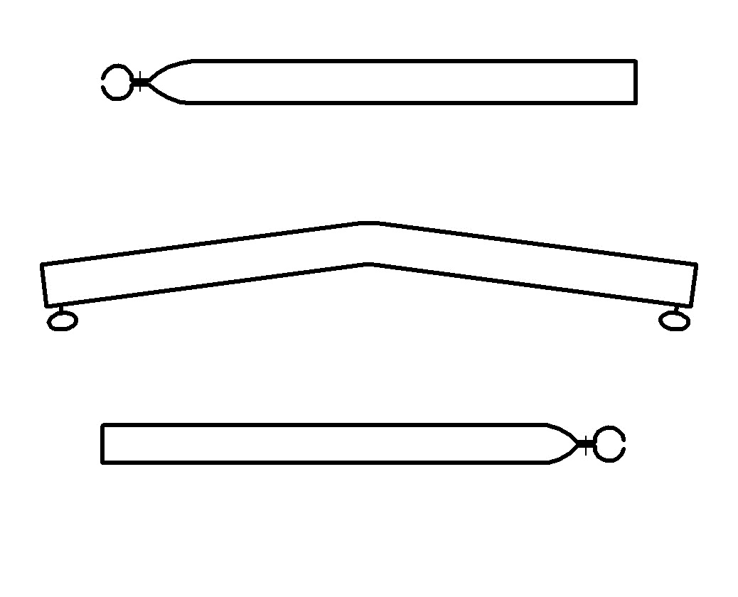 Campking Zak Daksteun Gebogen 22/19 Mm.170-250Cm :Zilv