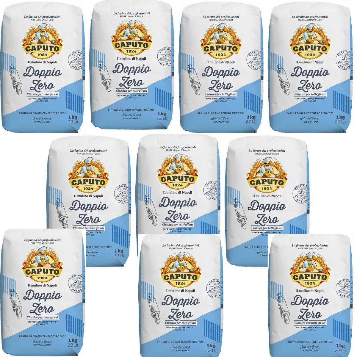 Caputo Doppio Zero Type 00 Pizzabloem 10X 1 Kg