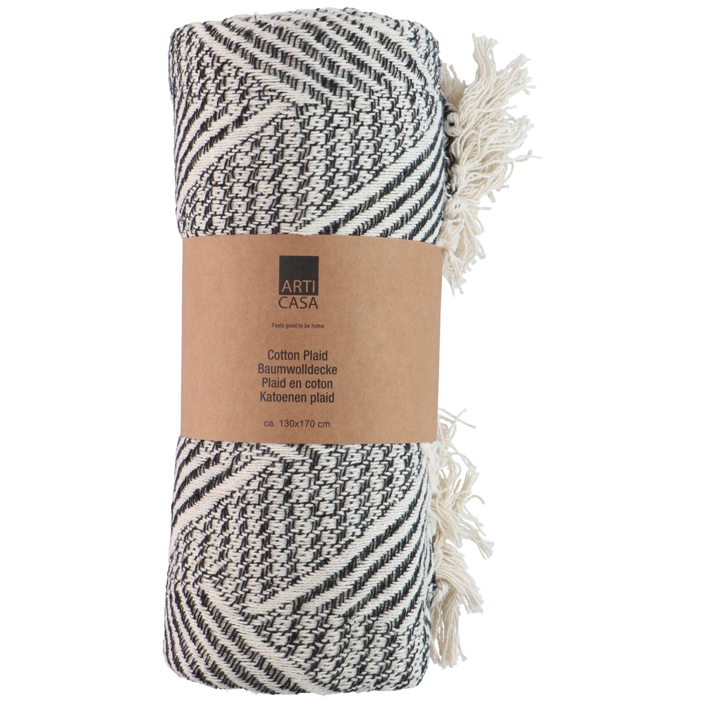 Articasa Plaid Zwart 130X170Cm