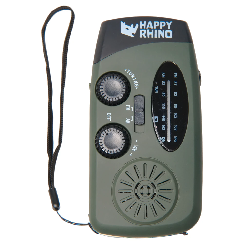 Happy Rhino Noodradio Met Zaklamp EN Powerbank