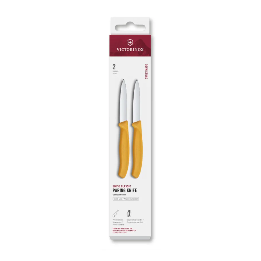 Victorinox Schilmesje Swiss Classic - 2 Stuks - Glad - Geel