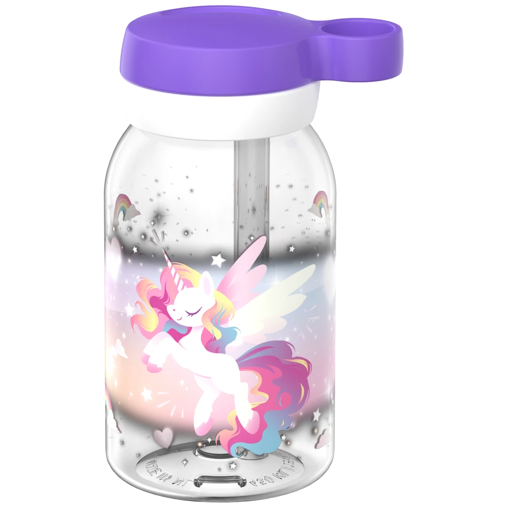 Mepal Drinkfles Met Rietje Campus 450 Ml - Unicorn Glow