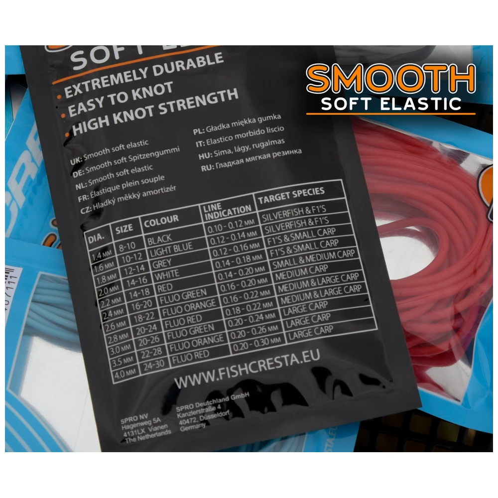 Cresta Smooth Soft Elastic Black 1.4Mm 5M