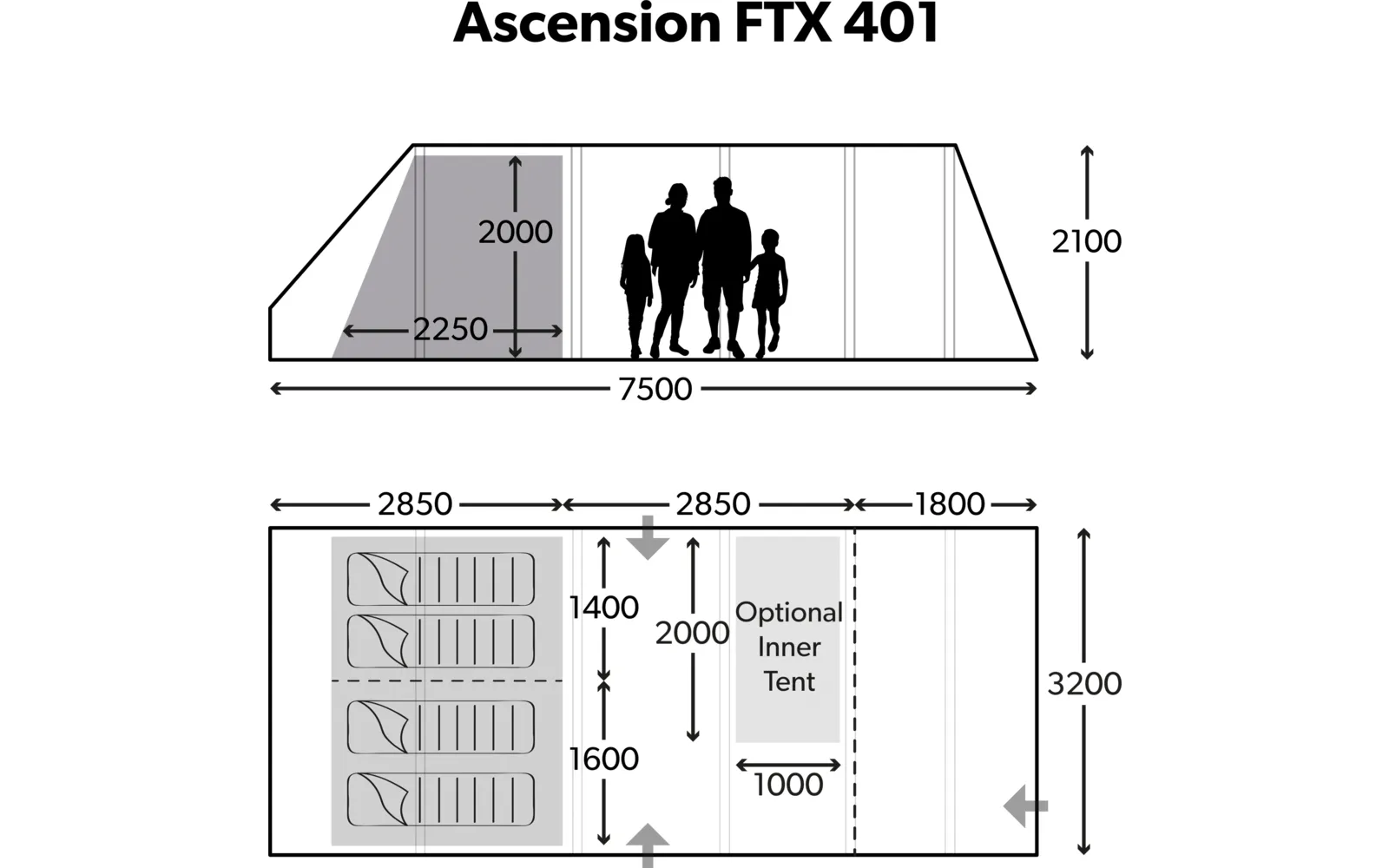 Dometic Ftx/Ascension 401 +1 Inner Tent