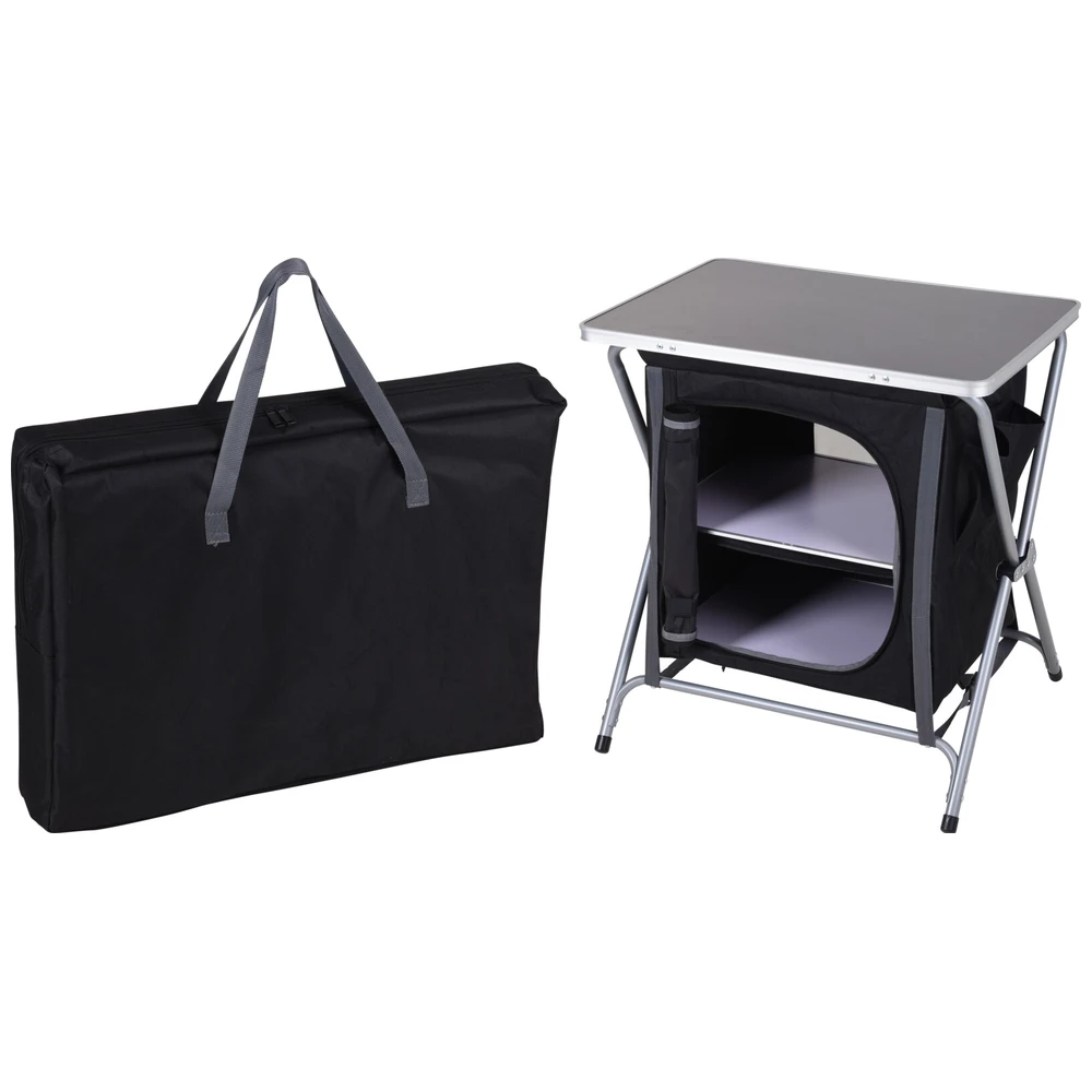 Redcliffs Outdoor Campingkast Zwart Vouwbaar