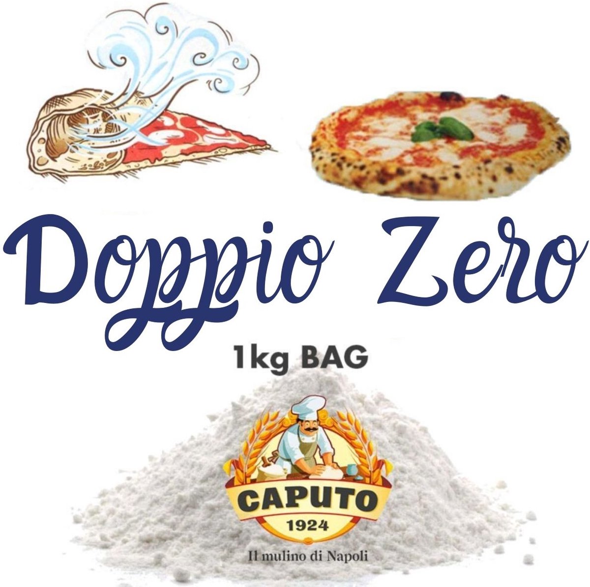 Caputo Doppio Zero Type 00 Pizzabloem 1 Kg