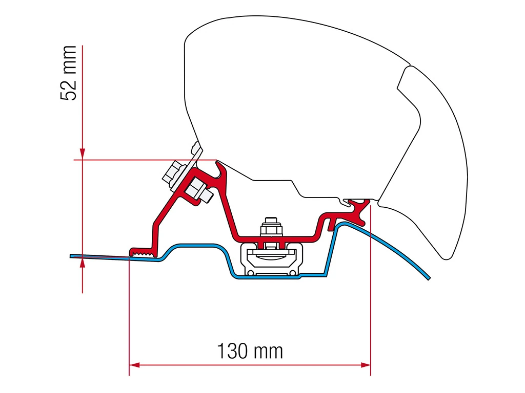 Fiamma Adapter Kit Sprinter Roof Rail