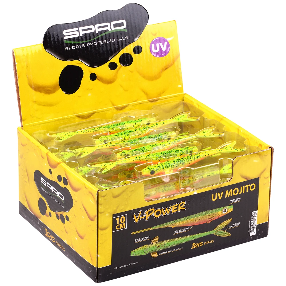 Spro Iris V-Power Softlure Uv Mojito 10Cm
