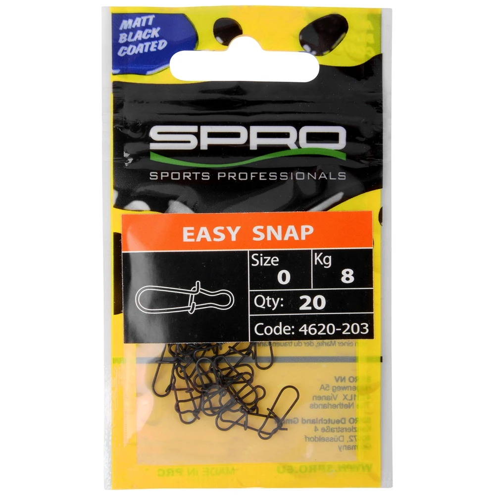 Spro Matte Black Easy Snap