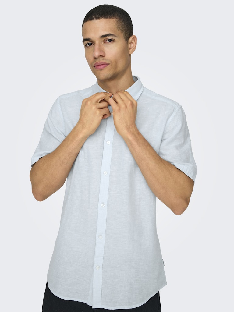 Only & Sons Caiden Life SS Solid Linen Blend Heren
