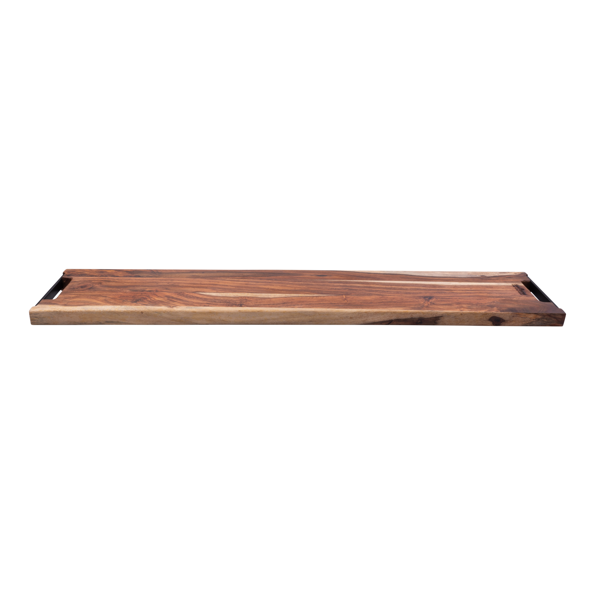 Bowls & dishes Pure Rose Wood Serveerplank Met 2 Metalen Handvatten 95 Cm