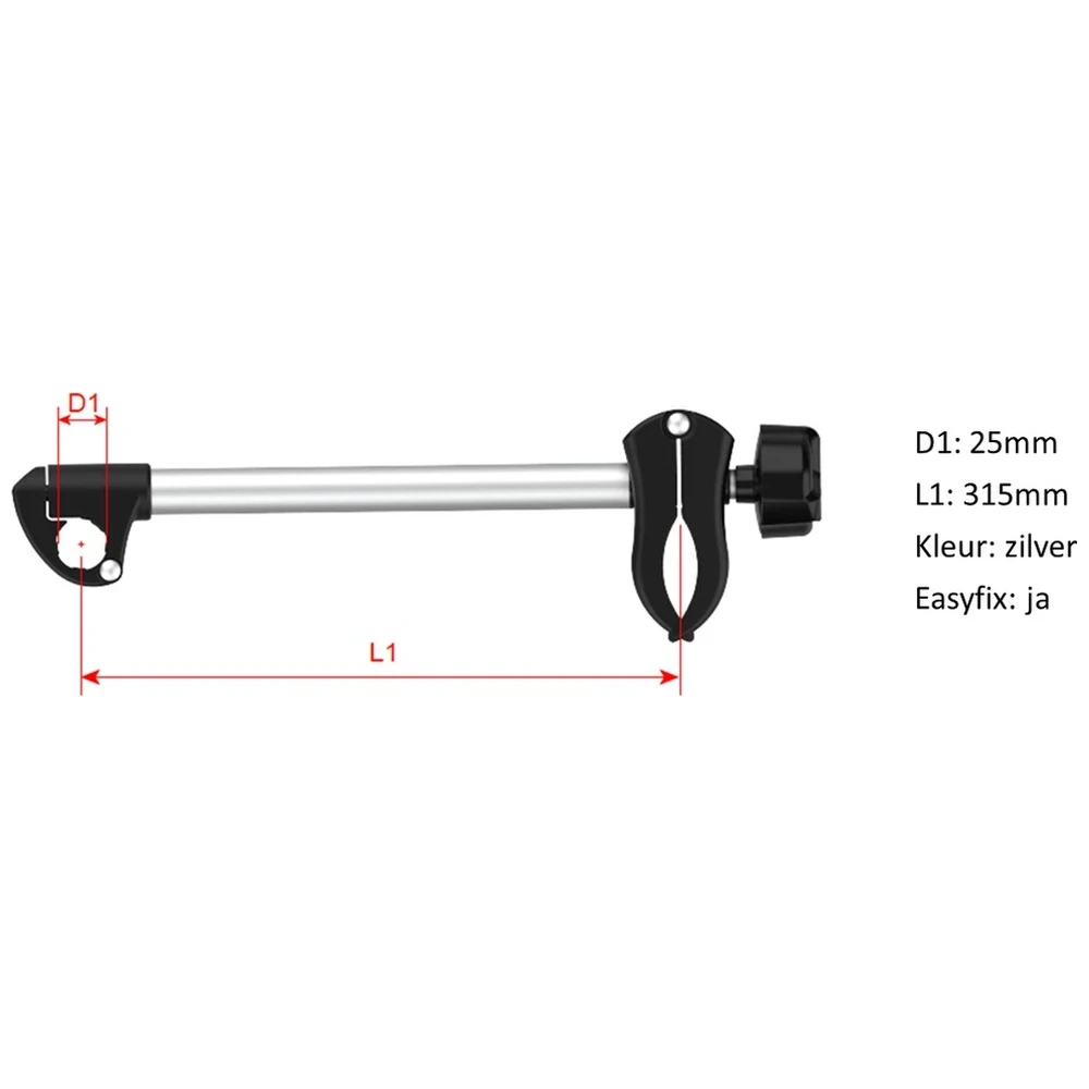 Pro-User Diamant Sg2 Plus Framehouder Easy Fix Afsluitbaar Aluminium Lang 25Mm