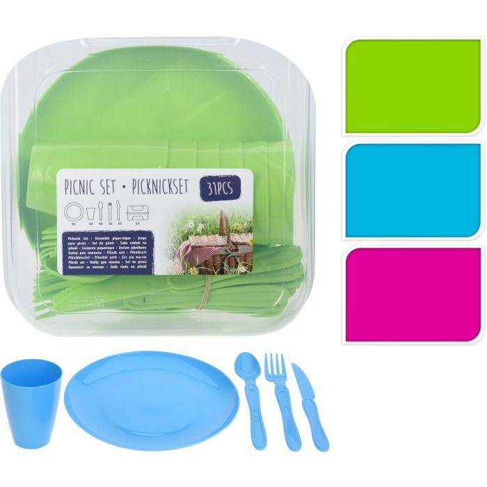 Picknick Set 31Dlg 3Ass Kleur