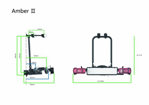 Pro-User Pro-User Basic Trekhaak Amber2 Fietsendrager 2 Fietsen