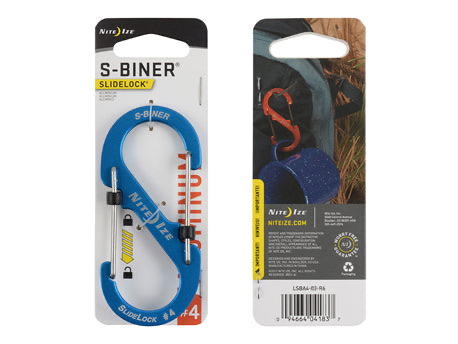 Nite Ize S-biner Karabijnhaak Slidelock Aluminium Blauw #4