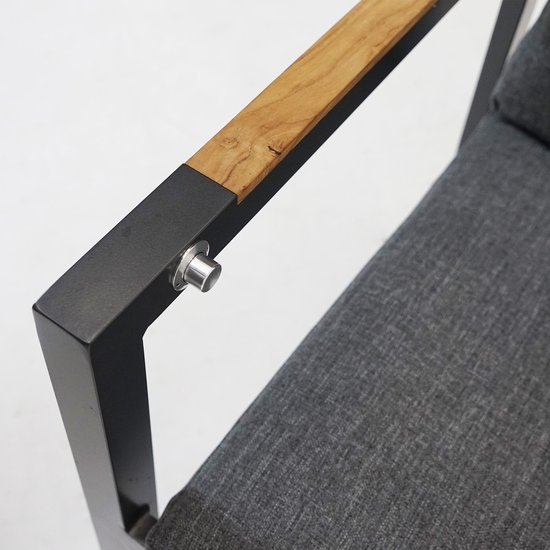 Levy Stacking Chair With Teak Armrest