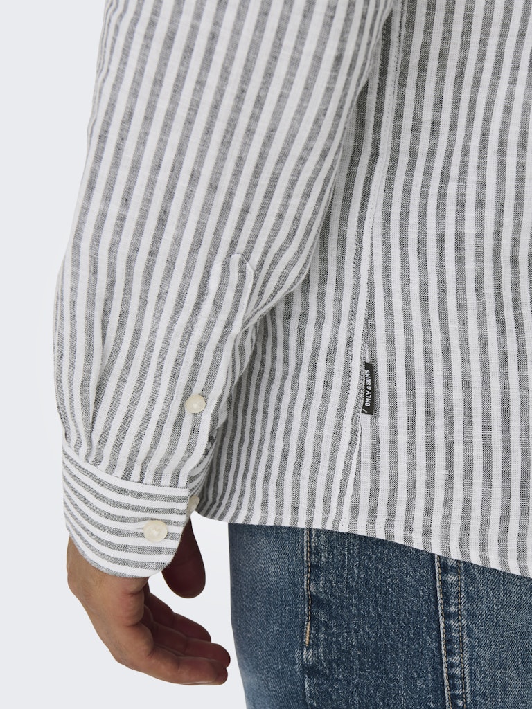Only & Sons Caiden LS Stripe Linen Shirt 660 Heren
