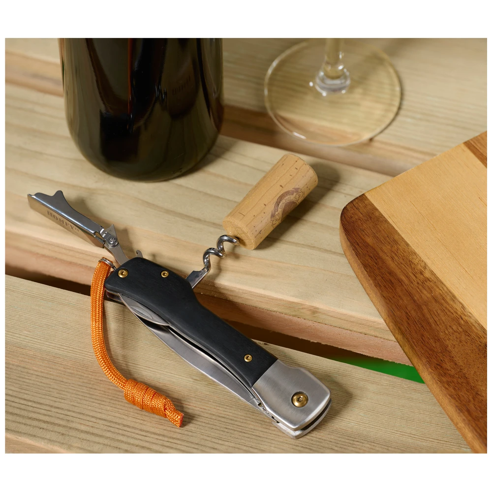 Homey's Kurkentrekker/Zakmes Ilja - Rvs/Pakkahout - 22Cm