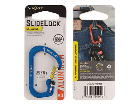 Nite Ize S-biner Karabijnhaak Slidelock Aluminium Blauw #3