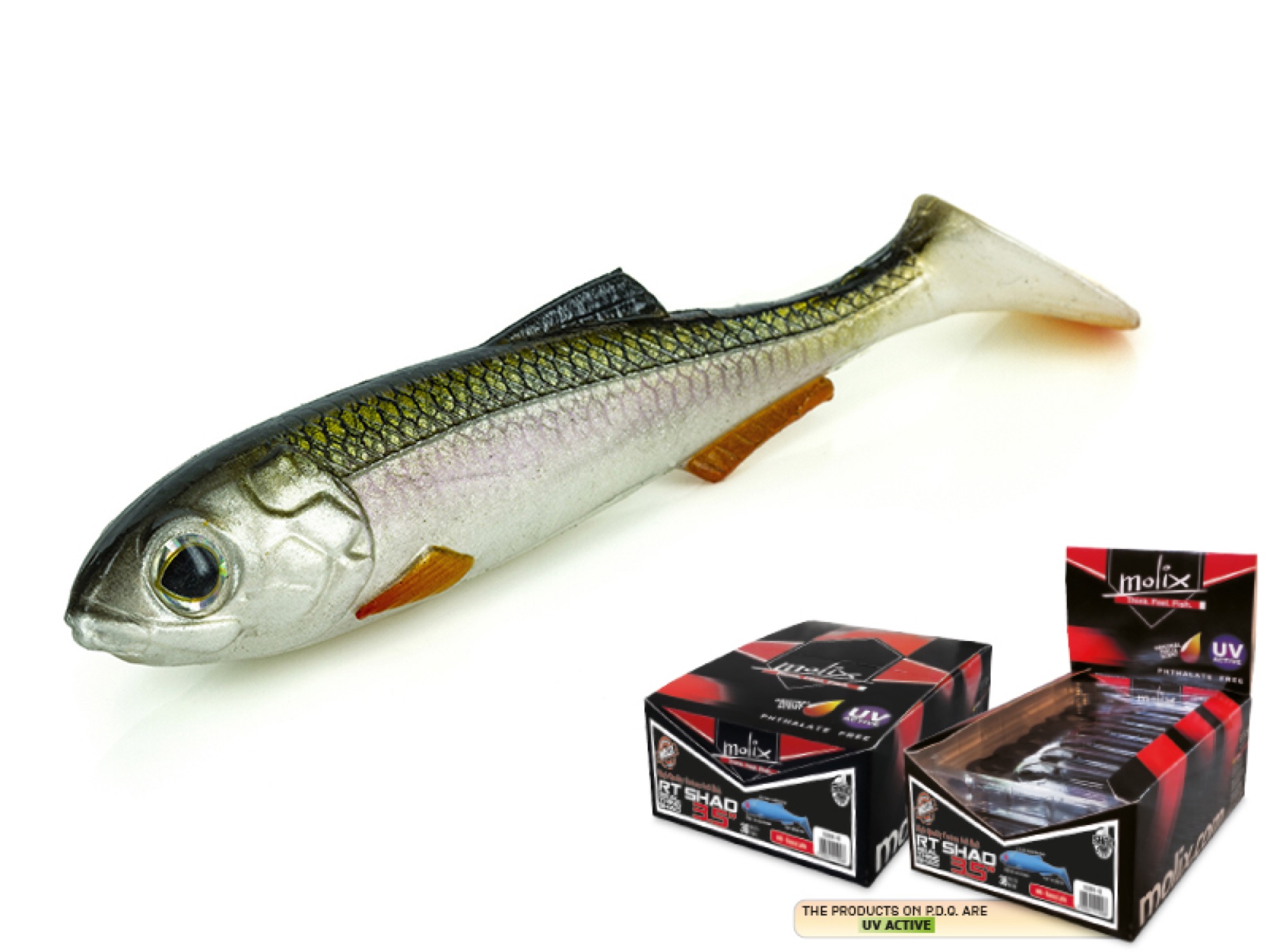 Molix RT Shad 3.5" Bulk Spray - #173 UV Gardon