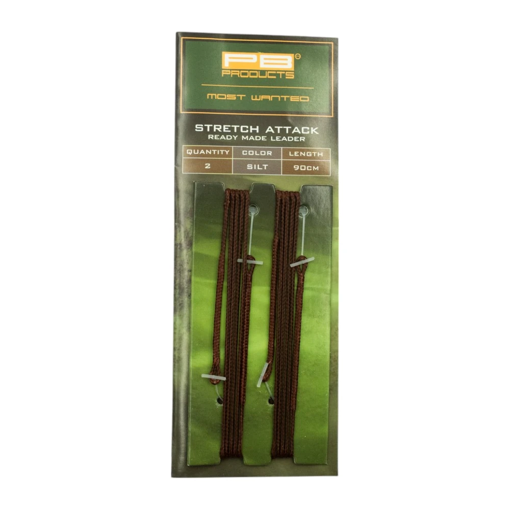 PB Products Stretch Attack Ready Made Leader 2Pcs Silt