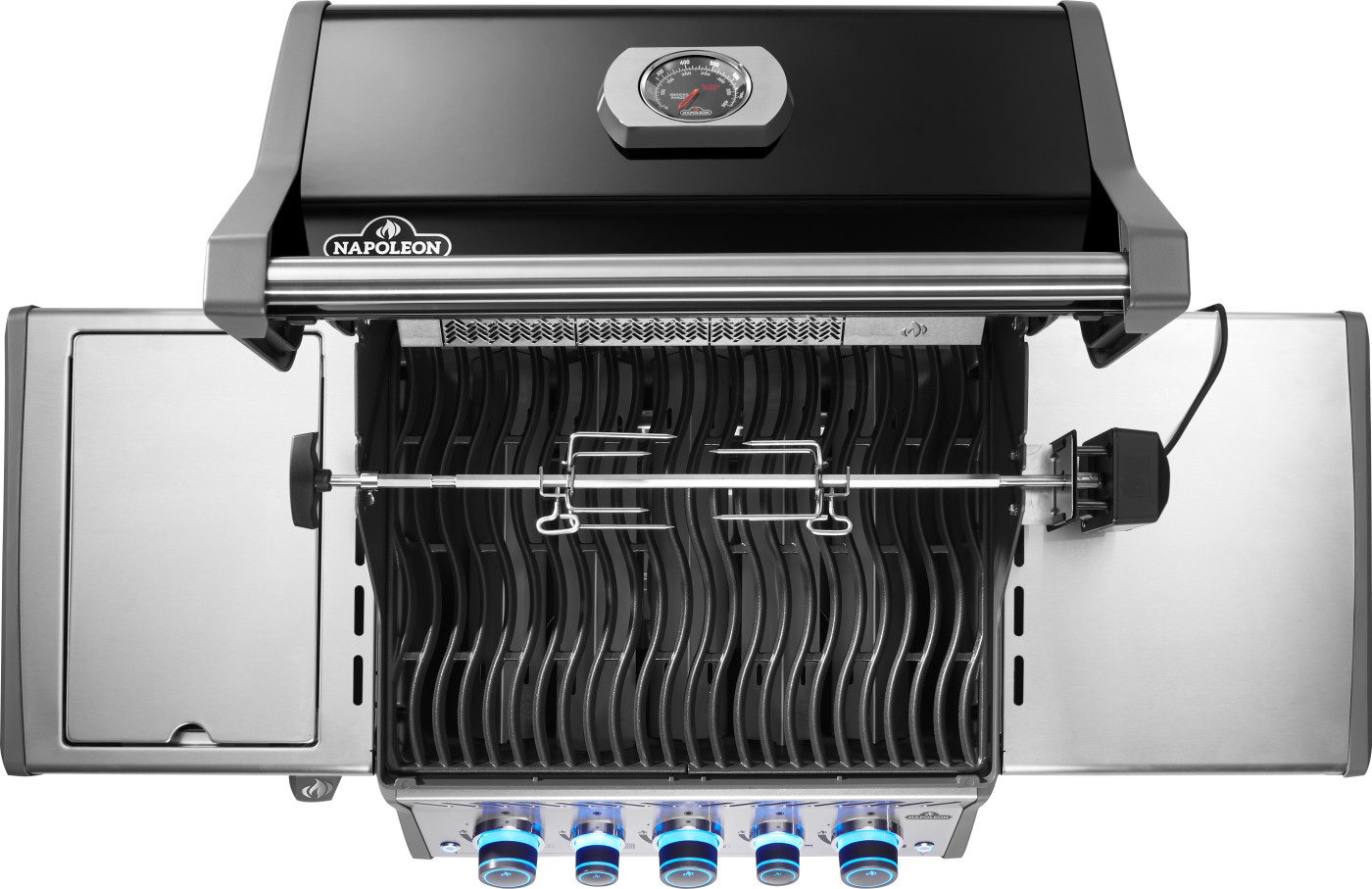 Napoleon Rogue Pro-S 425 Met Sizzle Zone En Achterbrander Zwart Incl Draaisp